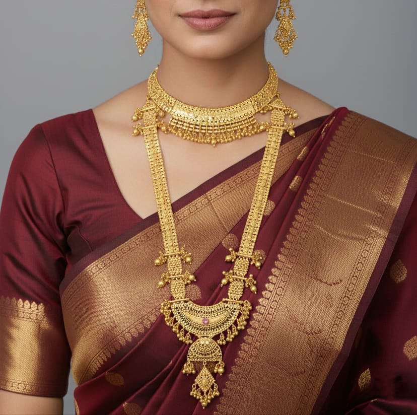 The Majestic Rani Haar 1/5gm to 5gm Gold Plated Luxury Necklace by Rani Har Laxmi Jewellers