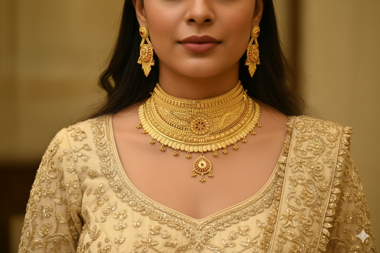 Traditional Elegance, Modern Wear: The Laxmi Jewellers Choker