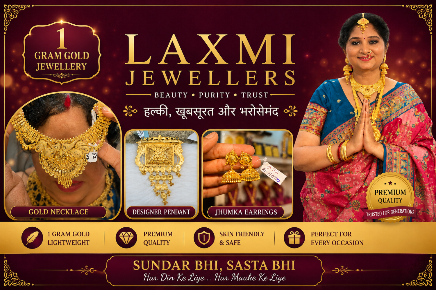 Laxmi Jewellers Launches Premium 1 Gram Gold Jewellery Collection with Elegant New Designs