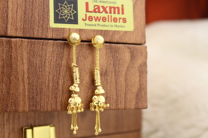 Fancy Yellow Gold Sui Dhaga Earring at Rs 12000/pair in Rajkot | ID:  2852150273973